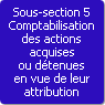 Sous-section 5. Comptabilisation des actions acquises ou dtenues en vue de leur attribution