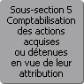 Sous-section 5. Comptabilisation des actions acquises ou dtenues en vue de leur attribution