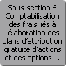 Sous-section 6. Comptabilisation des frais lis  l'laboration des plans d'attribution gratuite d'actions et des options de souscription d'actions