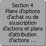 Section 4. Plans d'options d'achat ou de souscription d'actions et plans d'attribution d'actions gratuites aux salaris